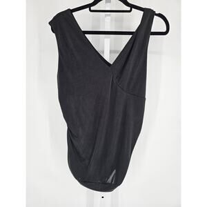 Vtg Y2K Jean Paul Gaultier for Target Womens Sz XL Sleeveless Blouse Solid Black